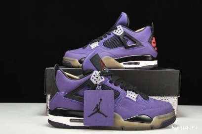 Jordan Travis Scott 4 Purple Retro x 1111